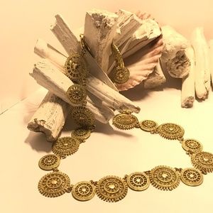 Marlyn Schiff Gold Tone Short Necklace